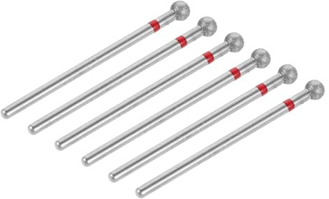 IWOWHERO 6 pièces Embouts Ponceuse Ongles Tête Boule Diamant pour Manucure Électrique Compatible Polissage Gel Nettoyage Cuticules
