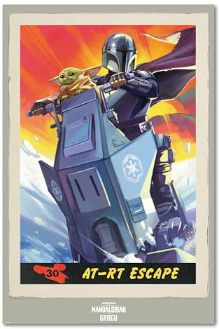 Pyramid International | The Mandalorian & Grogu Poster 61x91,5 cm | Star Wars Wanddeko | Baby Yoda Film Poster | Mandalorian Kunstdruck für Serien Fans