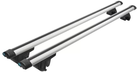 Barre Tetto Portapacchi Portapacchi Universale Serratura Sicurezza Traverse Alluminio Portata 150Kg Berline Furgoni Barre Montaggio Rotaia Gepäckträger Portapacchi Tetto