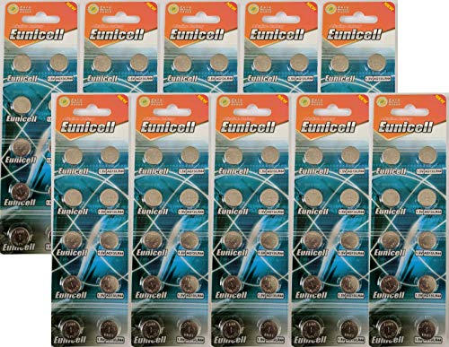 100 x Eunicell AG13 G13 SR44 LR44 A76 V13GA PX76A 357 1.5v Alkaline Button Batteries