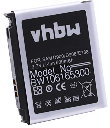 vhbw Batterie Remplacement pour Samsung AB503442CE, AB503442CU pour téléphone Portable (600mAh, 3,7V, Li-ION)