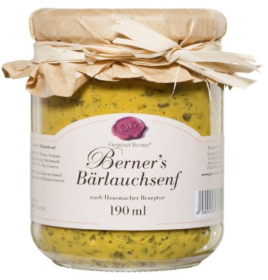 Gourmet Berner, Bärlauch Senf im 190ml Glas