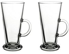 Pasabahce Double Walled Insulated Drinking Glasses, Set of 2, 270ML, Transparent, Conical, Microwave & Dishwasher Safe