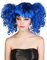 DEGUISE TOI Perücke mit Zöpfen blau für Damen - Bunt