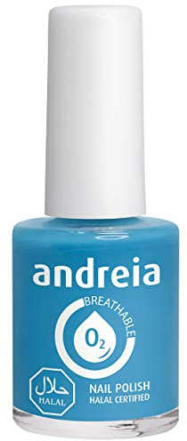 Andreia Halal Breathable Nail Polish Varnish - Water Permeable - Colour B9 Blue - Shades of Green | 10 ml
