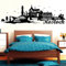 Wandtattoo Loft „Rostock Skyline Warnemünde“ mit Schriftzug - Wandtattoo / 30 Farben /3 Größen