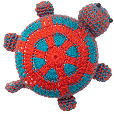 Craft Roll-Maßband gehäkelt 150cm einziehbar Bandmaß für Schneider, Kinder oder Körper Fair Trade (Schildkröte)