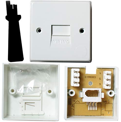 BT Extension Telephone Wall Socket - IDC Terminal - Slave/Secondary Outlet Plate