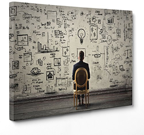 Quadro su Tela Canvas - INTELAIATO - Pronto da Appendere - Motivazionale - Idee Idea Psicologia - Marketing - 50x70cm - Senza Cornice - (cod.2242)