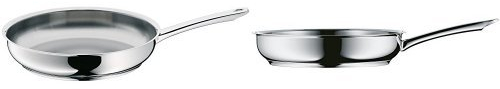 WMF Profi - Set de 2 sartenes 20 - 28 cm, cromargan acero inoxidable para todo tipo de cocinas incluida inducción