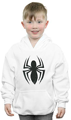 Marvel Boys Spider-Man Ultimate Spider Logo Hoodie White 7-8 Years