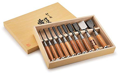 Fujikawa Okyo Japanese Chisel Set, 10-Piece