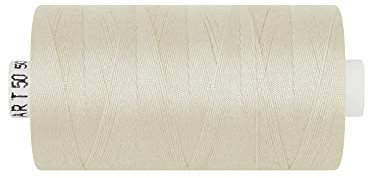dalipo - Polyester Nähgarn, Stärke 50, Jeansgarn, 500m, hellbeige