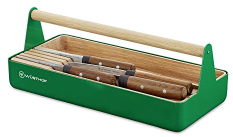 WÜSTHOF Urban Farmer Tool Basket mit 4 Messern, Buche