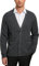 Kallspin Men's Cardigan Sweater Wool Blend V Neck Cable Knit Buttons Cardigan with Pockets(Charcoal, 3X-Large)