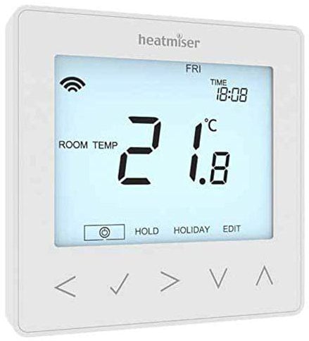 Kudos-Trading - Heatmiser NeoStat Programmable Water and Central Heating Thermostat Works with the NeoHub for Smart Control Alexa Google Assistant and Apple Home Kit (White)