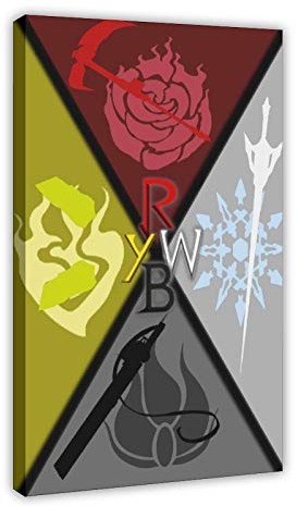 Anime-Poster RWBY JPG (20) auf Leinwand, Schlafzimmer, Dekoration, Sport, Landschaft, Büro, Raumdekoration, Geschenk, 60 x 90 cm, Rahmen, Anime-Poster RWBY jpg (20)1