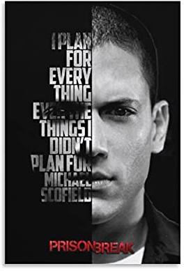 GHASDF Prison Break Michael Scofield Poster, Leinwand-Kunst-Poster und Wandkunstdruck, modernes Familienschlafzimmer, 40 x 60 cm
