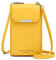 REETEE Handytasche zum Umhängen Damen Handy Umhängetasche mit Geldbörse PU Leder Handy Schultertasche Damen Geldbeutel Klein Crossbody Tasche Handy mit Kartenfächer Passt Handy unter 6,5 (Gelb)
