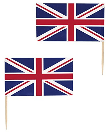 Unique 28800 Cupcake Toppers-Union Jack Party-Pack of 30, Multicolour