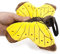 Cornelißen Kuscheltier - Schmetterling mit Band (gelb) - 23 cm