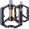 CXWXC Fahrradpedale Mit Reflektoren - MTB Aluminiumlegierung Pedale Set, 9/16 Cube Pedale für Mountainbike, Rennrad (Gold)