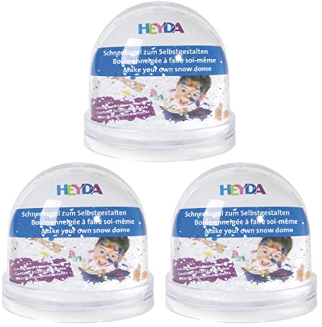 Heyda 204888400 Schneekugel zum Selbstgestalten aus Acryl, 9 x 8,5 cm (3)