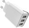 SCHITEC USB Ladegerät, 3 Port 15W 3A Netzstecker Netzteil Ladeadapter für iPhone 11 X 8 6 Tablet Samsung Galaxy S9 S8 Huawei und Mehr (White)