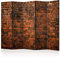 murando Akusticher Raumteiler Ziegel Foto Paravent 225x172 cm beidseitig auf Vlies-Leinwand Bedruckt Akustikschaum Trennwand Spanische Wand Sichtschutz Home Office 3D Effekt Steinwand f-B-0128-z-c