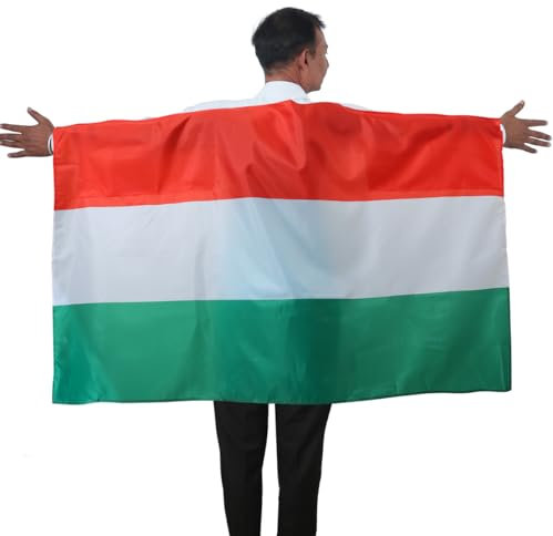 Sonia Originelli Fan Umhang Poncho Fahne Flagge zum Umhängen Fanartikel WM EM Farbe: Ungarn