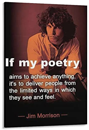 ZHUYING Jim Morrison Poster Sänger Poster Rock and Roll Poster Druck Kunst Wandbild Leinwand Poster Moderne Schlafzimmer Dekor 30 x 45 cm