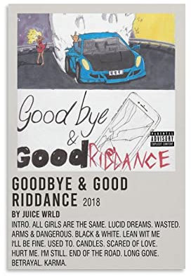 DUSUL Juice Wrld – Goodbye & Good Riddance Album Poster Dekorative Malerei Leinwand Wandkunst 40 x 60 cm