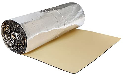 uxcell Isolant Thermique et Phonique Toit de l'usine Conduite d'eau 5mm Mousse Haute Densité Feuille d'aluminium 203x100cm