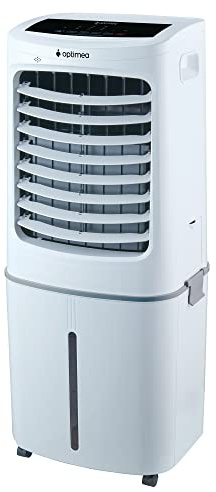 OPTIMEA ORA-440D Rafraîchisseur d'air XXL 44L, spécial pour les très grandes pièces et commerces sans évacuation d'air mode nuit, débit d'air 798 m³/h, capacité d'humidification 3L/h