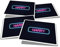 Vinyl Rectangle Stickers (Set of 4) 10cm - Neon Sign Design Harry Name for Laptops, Tablets, Luggage, Scrap Booking, Fridges #351977