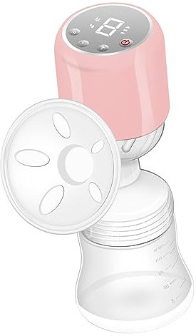 Matybobe Elektrische Milchpumpe, manuelle Milchpumpe, leicht, ergonomisches Design, lebensmittelechtes Material mit LED-Anzeige, 9 einstellbare Saugstufen