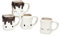 LEMCC Marshmallow-Tassen-Set mit 4 Tassen, Niedliche Marshmallow-Tassen für Kinder, Heiße Schokolade, Kakaotassen, Lustige Sammelbecher aus Keramik oder Tassen zu Weihnachten, Muttertag,(mit Griffen)