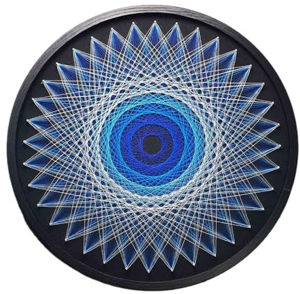 Kunsthandwerk für Erwachsene und Frauen, Mandala-Schnurkunst, DIY-Wanddekoration, Fadenmalerei, Leinwand, Kunst, Handwerk, Geschenk (30 cm)