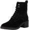 Tommy Hilfiger Donna Stivali Suede Mid Heel Laceup con Tacco, Nero (Black), 36