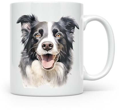 Anonymous Gifting Border Collie Hand Printed Dog Mug - Beautiful Glossy Printed Mug