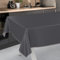 Wachstuch-Tischdecke Tischdecke abwaschbar Wachstuch Garten-Tischdecke Outdoor Indoor 240x140cm mit Saum Anthrazit