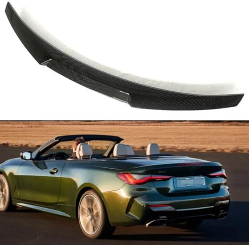 GOYMFK Auto Heckspoiler Hintere Kofferraum Dachspoiler Flügel für BMW 4er G23 G83 M4 Cabrio 2021 2022 2023 2024 Karosserie Styling Exterieur Zubehör,Carbon Fiber Look
