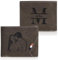 Portefeuille en Cuir Personnalisé Homme avec Initiales Photo Nom Cadeau de Fête des Pères pour Papa Grand-père Porte-Cartes RFID Cadeau Personnalisé pour Noël Anniversaire Saint-Valentin (B-Café)
