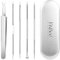 Professionali Rimozione punti neri, 5 pezzi set di rimozione dell'acne, togli punti neri schiaccia brufoli zit incarniti naso Punti Bianchi, acciaio inossidabile blackhead remover attrezzo punti neri