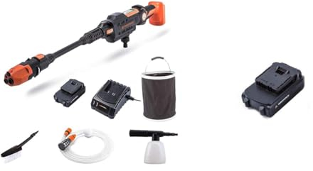 Yard Force 22Bar 20V Aquajet Cordless Pressure Washer with 2.5Ah Lithium-Ion Battery & 20V 2.0Ah Battery Pack for Pole Hedge Trimmer LH C41A & Aqua Jet Pressure Washer LW CO2