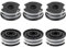 JAMSSOW Bobine Tagliaerba Compatibili con Parkside TLP-01,Filo Tagliabordi Bobine Adatto per Parkside PRTA 20-Li C3, A1, B1, B2, PRT 550 A1, A2, A3, A5, B6, PRT 300 A1,Lunghezza 10m,Ø1,6mm(6 bobine)