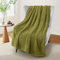 Exclusivo Mezcla Soft Fleece Throw Blanket for Sofa, Super Soft Velvet Plush Blanket for Bed, Fuzzy Cozy and Warm for All Seasons, 127x152 CM, Olive Green
