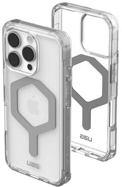 URBAN ARMOR GEAR UAG Designed for iPhone 16 Pro Case 6.3 Plyo - Compatible with MagSafe Charging Rugged Slim Anti-Yellowing Transparent Clear Shockproof Military Grade Protective Cover, Ice/Silver