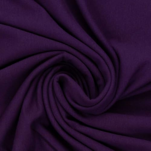 Jersey Stoff Vanessa | Swafing | NEUE FARBEN | uni (Länge am Stück: ab 50cm | Breite: 155cm) (lila 647)