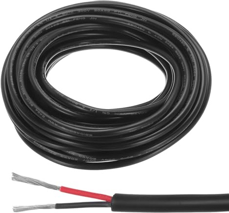 sourcing map Red Black Wire 2pin Extension Cable Cord Electrical Wire 20 AWG Parallel Wire Oxygen-Free Copper 26Ft Length for LED Strip Light